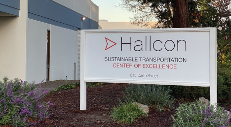 Monument sign at San Jose EV Operations Center of Excellence