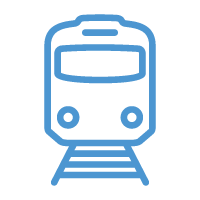 Blue train icon