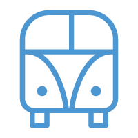 Blue bus icon