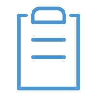 Blue clipboard icon