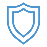 Blue shield icon