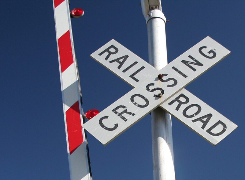 Hallcon signal maintainer, showing a railroad crossing sign.